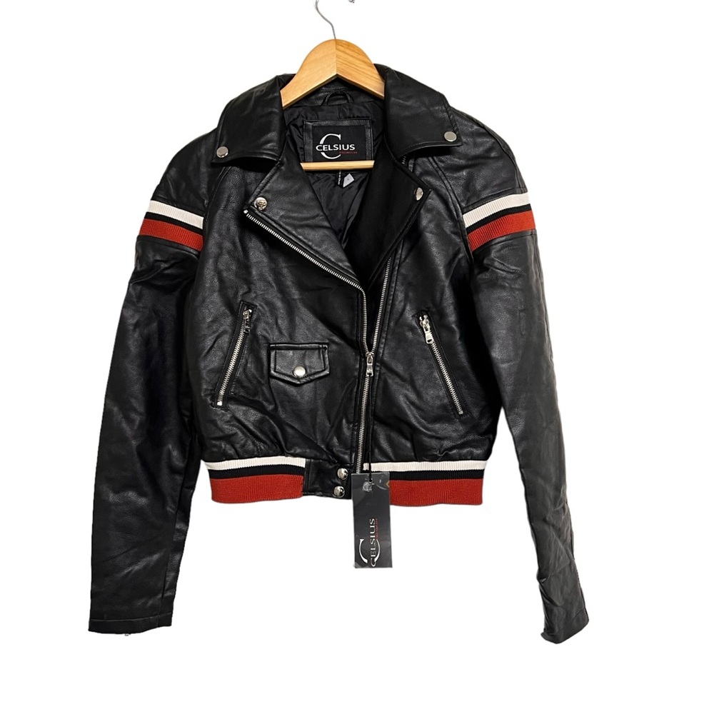 New Celsius Premium Faux Leather Moto Jacket
